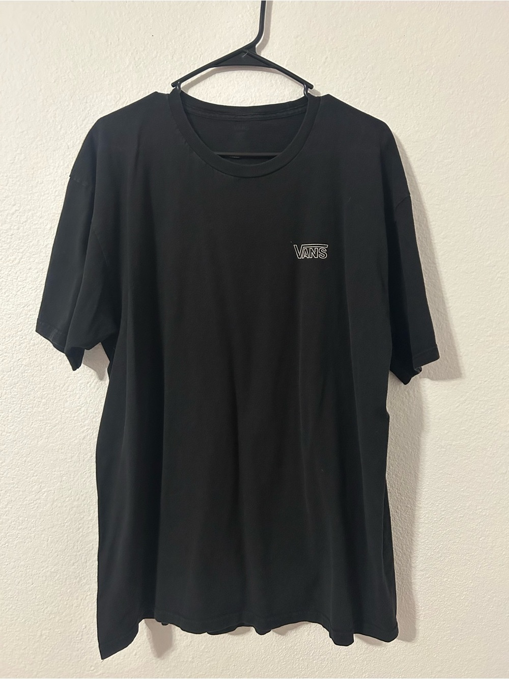 Vans Black Short Sleeve Crew Tee with Small Chest Logo